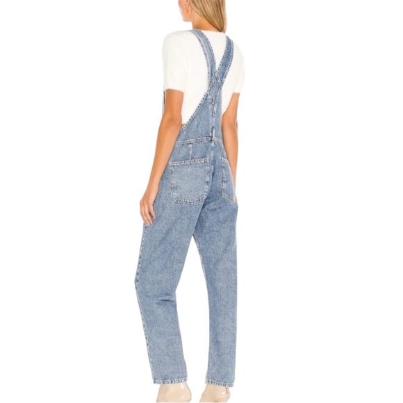 Free People Ziggy Washed Blue Denim Size Medium Overalls - Picture 3 of 12